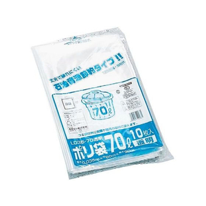 福助 業務用ゴミ袋70L 透明 20枚 LD30-70 FC216SM-379153-イメージ1