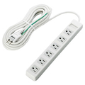 エレコム EU RoHs指令準拠 マグネット付3ピン対応タップ(6個口/5．0m) ホワイト T-T02-3650WH/RS