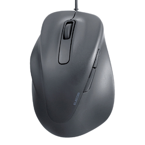 エレコム 静音 有線マウス EX-G 5ボタン XLサイズ(左手用) ブラック M-XGXL31UBSKBK-イメージ8