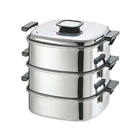 神子島製作所 PE18-0角蒸器3段24cm FC70205