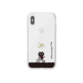 abbi FRIENDS iPhone XS/X用ネコマンジュウクリアケース サイクリング ABF14560I58
