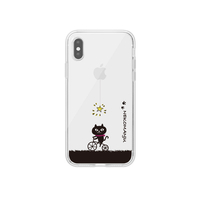 abbi FRIENDS iPhone XS/X用ネコマンジュウクリアケース サイクリング ABF14560I58