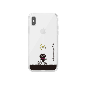 abbi FRIENDS iPhone XS/X用ネコマンジュウクリアケース サイクリング ABF14560I58-イメージ1