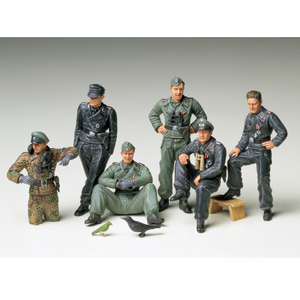 タミヤ 1/35 ミリタリーミニチュアシリーズ No．201 ドイツ戦車兵 小休止セット ﾀﾐﾔMM ﾄﾞｲﾂｾﾝｼﾔﾍｲ ｼﾖｳｷﾕｳｼ-イメージ1