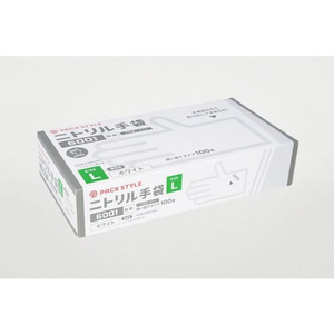 パックスタイル ニトリル手袋 6001 粉無 L 白 100枚 FC386SH-00734319-イメージ1