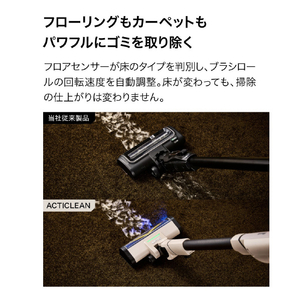シャークニンジャ Shark ActiClean コードレススティッククリーナー ペタルベージュ LC800JWH-イメージ5