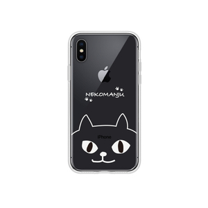 abbi FRIENDS iPhone XS/X用ネコマンジュウクリアケース イタズラネコライン ABF14561I58-イメージ1