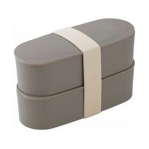 サーモス 弁当箱 フレッシュランチボックス 2段式 600mL 電子レンジ モカ FCJ693K-DJT-601W MC-イメージ1
