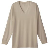 MTG ReD バイタルテック Vネックインナー長袖 S ReD ベージュ VW-BA-V30A-S