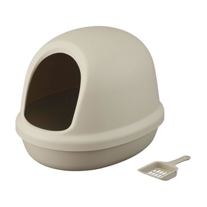アイリスオーヤマ 猫のトイレ フルカバー ブラウン FC487YN-P-NE-500-F-イメージ1