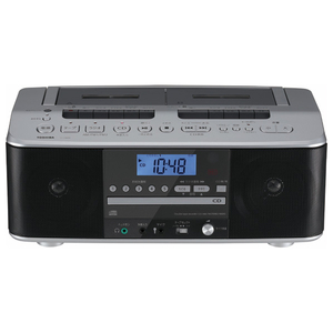 CD ダブルラジカセ(FMワイドバンド対応) シルバー ラジオ G1011H