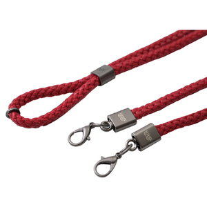 PHONECKLACE iPhone 15用ロープショルダーストラップ付きクリアケース ダークレッド PN25562I15-イメージ15