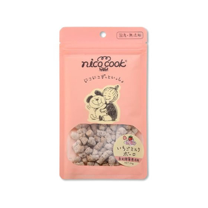 マルカイコーポレーション nico cook 国産いちごミルクボーロ 犬用 50g FCD341R-イメージ1