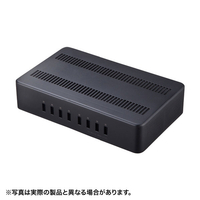 サンワサプライ USB充電スタンド(8ポート・合計19．2A・高耐久タイプ) ACA-STN74BK