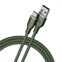 VOLTME PowerLink Rugg USB-A & USB-C ケーブル(編込み) グリーン C2152