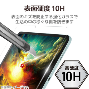 エレコム 13インチiPad Air(M3/M2)用ガラスフィルム 動画映え 超透明 ガイドフレーム付 TB-A25XFLGAR-イメージ5