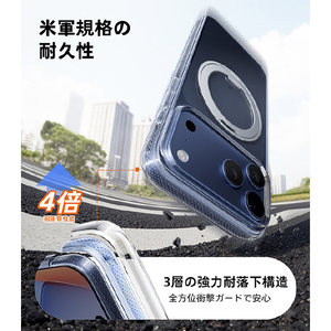 TORRAS iPhone17 Pro用 アクリル樹脂+TPUケース TORRAS OSTAND O3 FITNESS クリア X00FX2935-イメージ7