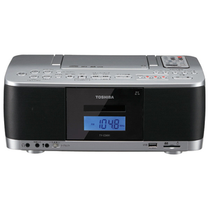東芝 SD/USB/CDラジオカセットレコーダー シルバー TYCDX91S-イメージ1