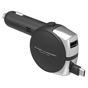 カシムラ DCリール充電器 PD30W+18W Type-C FCK612D-DC070-イメージ1