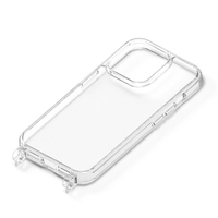 PGA iPhone 15 Pro Max用ショルダーストラップホール付クリアハイブリッドケース クリア PG-23DPT04CL