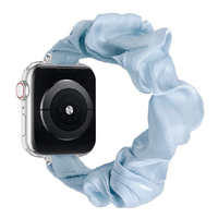 GAACAL Apple Watch 1-11/SE1-3 38/40/41/42(10-11)mm シュシュ風バンド ブルー W00607BA