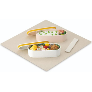 サーモス 弁当箱 フレッシュランチボックス 2段式 600mL 電子レンジ ライトベージュ FCJ695K-DJT-601W LBE-イメージ2