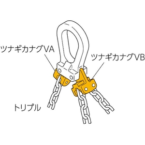 キトー チェンスリング カナグ部材(ピンタイプ) ツナギカナグVA 荷重5.2t VA5.213 FC794GZ-4946197-イメージ3