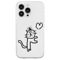 AKAN iPhone 14 Pro Max用ソフトクリアケース ネコハート AK23564I14PM