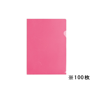 キングジム クリアーホルダー リサイクル A4タテ 赤 100枚入 1セット(100枚) F857428-735R10ｱｶ-イメージ1