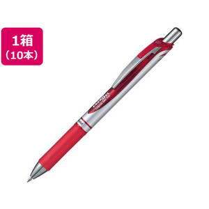 ぺんてる エナージェル ノック式 シルバー軸 0.7mm 赤 10本 FCV5285-BL77-B-イメージ1