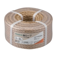 トラスコ中山 麻ロープ 3つ打 線径6mm×長さ30m FC130GP-5113334