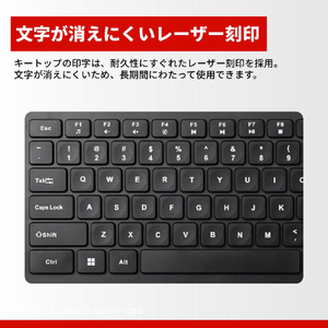 バッファロー USB接続 有線英字配列キーボード ブラック BSKBU110ENBK-イメージ11