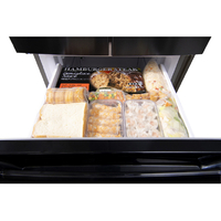 アイリスオーヤマ IRSN-32A-B 320L 4ドア冷蔵庫 ブラック|エディオン