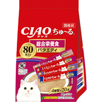 いなばペットフード CIAO ちゅ～る 総合栄養食バラエティ(80本入り) ﾁﾕ-ﾙｿｳｺﾞｳｴｲﾖｳｼﾖｸV80P