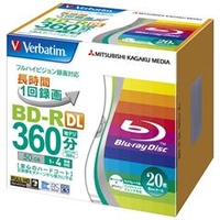 Verbatim 録画用50GB 4倍速 BD-R DL ブルーレイディスク 20枚入り VBR260YP20V1