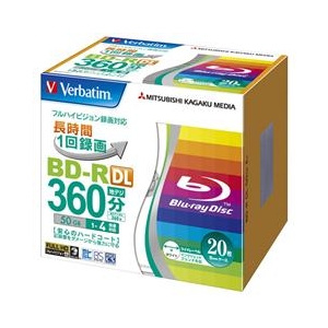 Verbatim 録画用50GB 4倍速 BD-R DL ブルーレイディスク 20枚入り VBR260YP20V1 Verbatim 録画用50GB 4倍速 BD-R DL ブルーレイディスク 20枚入り VBR260YP20V1