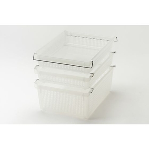 トラスコ中山 スタックトレーハンドル付 A4深型 半透明 FC734KR-2073031-イメージ2