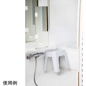 新輝合成 風呂椅子 ユニード 高さ33cm ホワイト FCG461U-60-3825-35-イメージ6