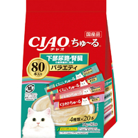 いなばペットフード CIAO ちゅ～る下部尿路・腎臓の健康維持に配慮バラエティ(80本入り) ﾁﾕ-ﾙｶﾌﾞﾆﾖｳﾛｼﾞﾝｿﾞｳﾊﾞﾗｴﾃｲ80