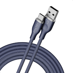 VOLTME ナイロン 充電ケーブル USB-A&USB-C 60W ブルー C2155-イメージ1