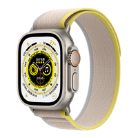 Apple Apple Watch Ultra(GPS + Cellularモデル)- 49mm チタニウムケースとイエロー/ベージュトレイルループ - M/L MQFU3J/A