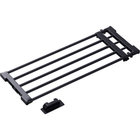 アイリスオーヤマ 伸縮棚アダプター付き 65～95cm ブラック FCJ826V-H-J-NST65R