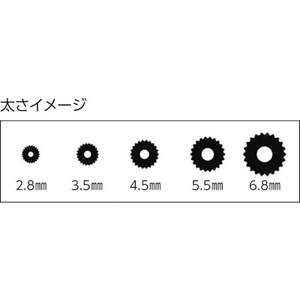 イノベックス 網押えゴム7m巻 太さ4.5mm グレイ FC463HX-8194818-イメージ2