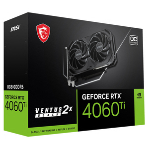 MSI GeForce RTX 4060 Ti VENTUS 2X BLACK 8G OC グラフィックボード RTX4060TIVENTUS2XBLACK8GO-イメージ9