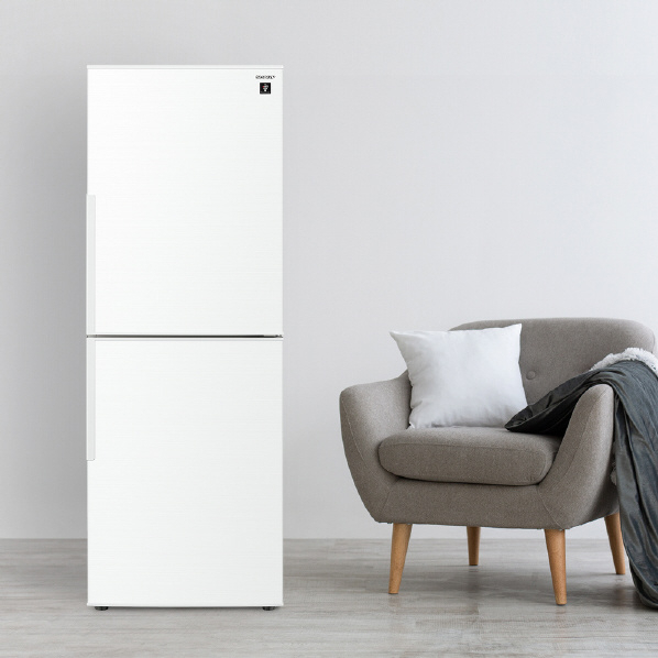 シャープ 【右開き】280L 2ドア冷蔵庫 アコールホワイト SJPD28KW 右開き 280L