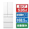 東芝 【フレンチドア】535L 6ドア冷蔵庫 フロストホワイト GR-A540WFS(TW)