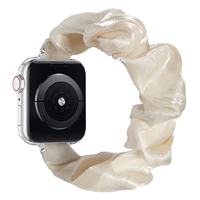 GAACAL Apple Watch 1-11/SE1-3 38/40/41/42(10-11)mm シュシュ風バンド シャンパンゴールド W00607SGA