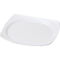 若泉漆器 ニューホワイト 渕丸長角盛皿 31cm FC555KZ-0405680