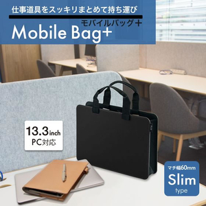 プラス モバイルバッグ+ スリム ブラック FL101MB FC157PM-91-453/FL-101M-イメージ2