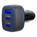カシムラ DC／USB 3ポート 60W C2A1 FCK616D-DC075